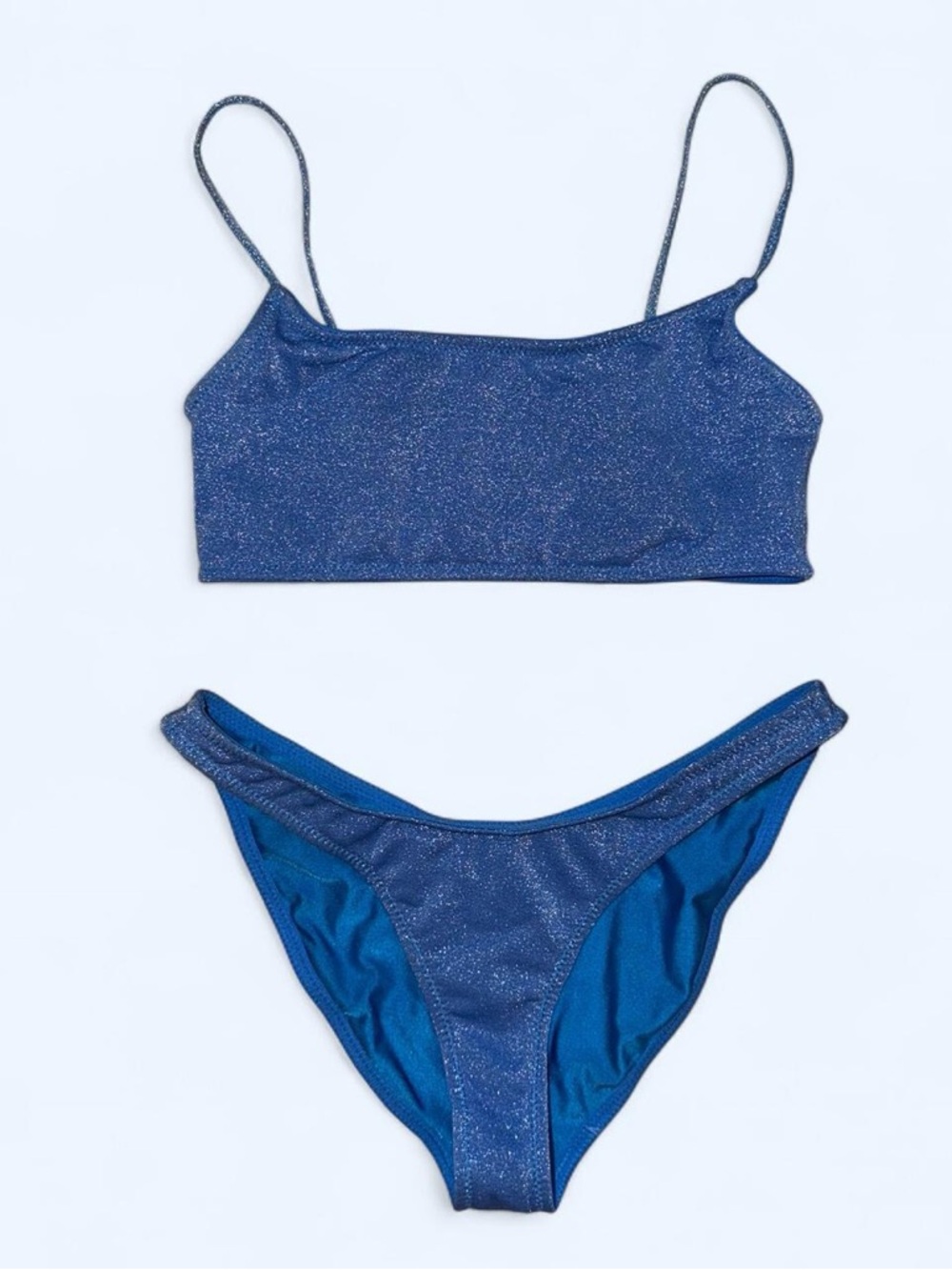 Shimmery Blue Bikini Set - Sparkle Two-Piece